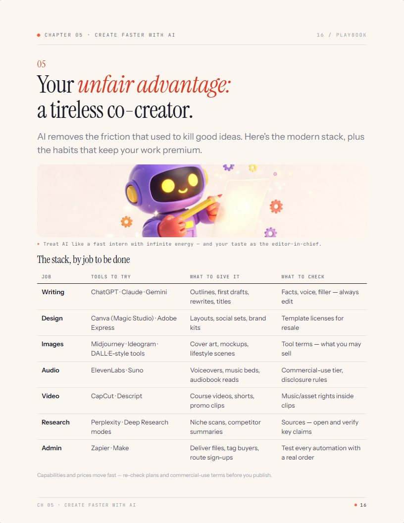 Create faster with AI chapter