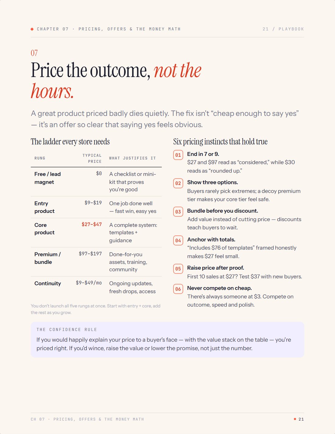 Pricing and offer math chapter